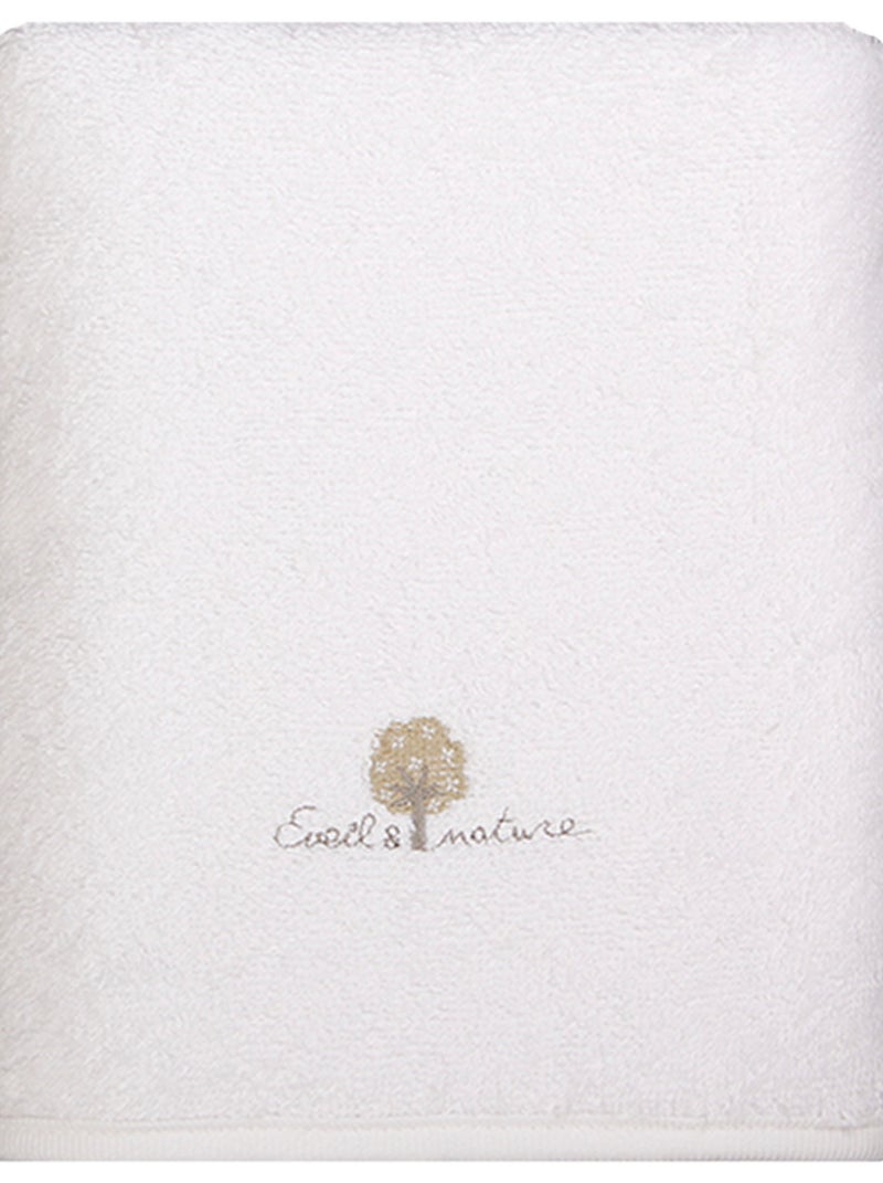 Eveil Et Nature Serviette Éponge Coton Bio Blanc - Kiabi