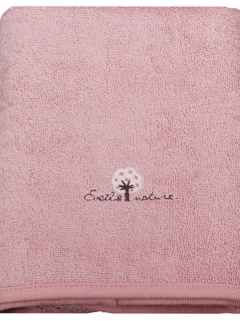 Eveil Et Nature Serviette Éponge Coton Bio Rose - Kiabi