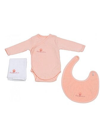 Eveil Et Nature Set Body/bavoir/lange Coton Bio