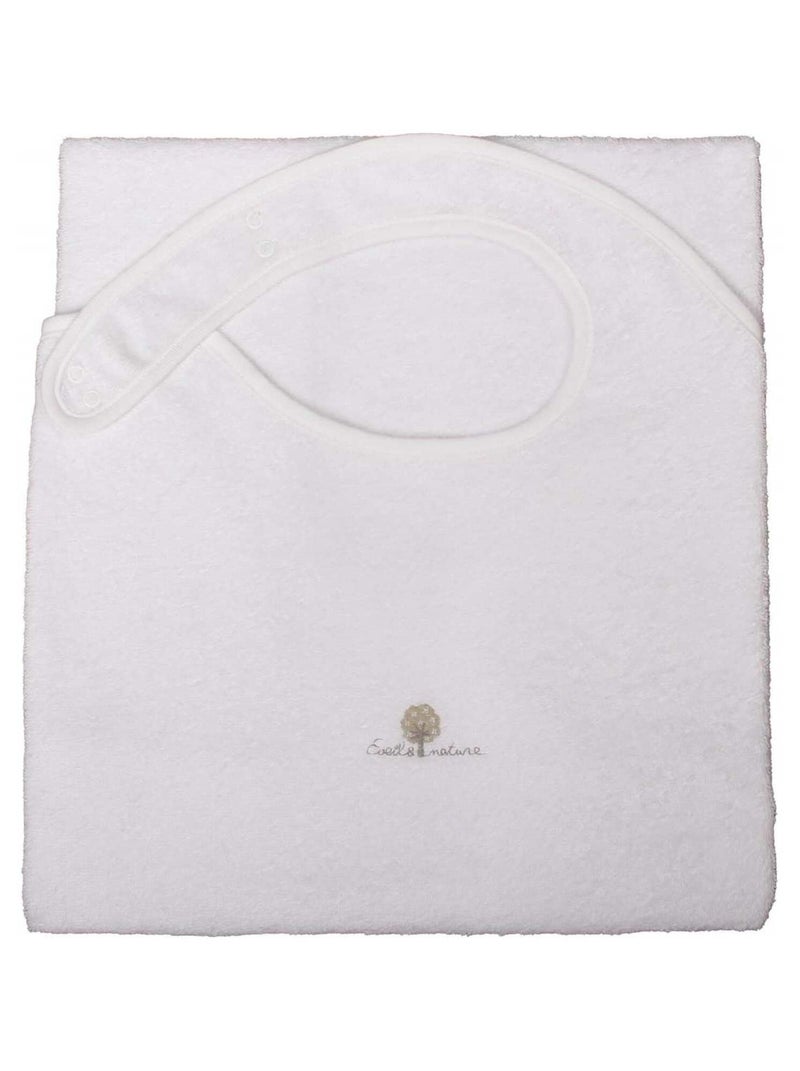 Eveil et Nature Tablier de bain éponge Coton bio Blanc - Kiabi