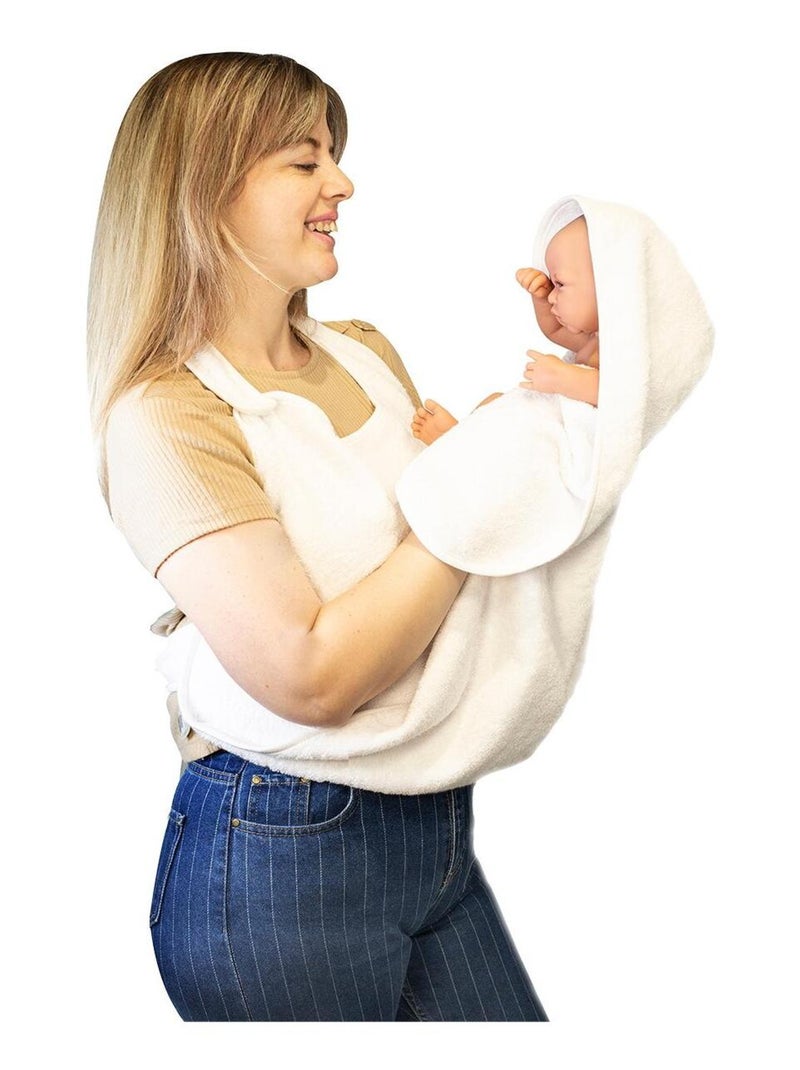 Eveil Et Nature Tablier De Bain Éponge Coton Bio Jaune - Kiabi