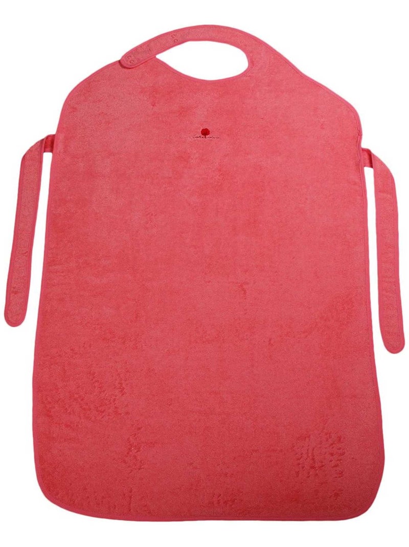 Eveil Et Nature Tablier De Bain Éponge Coton Bio Rouge - Kiabi