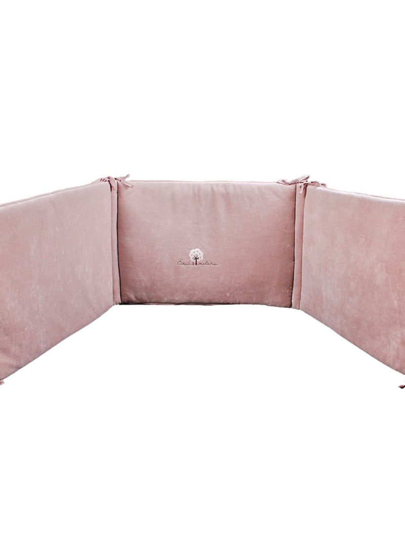 Eveil Et Nature Tour De Lit Velours Coton Bio Marron - Kiabi