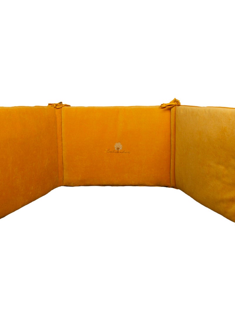 Eveil Et Nature Tour De Lit Velours Coton Bio Moutarde - Kiabi