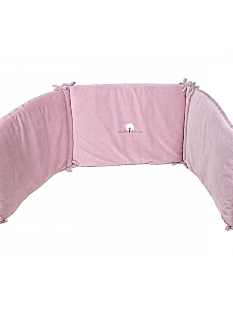 Eveil Et Nature Tour De Lit Velours Coton Bio Rose - Kiabi