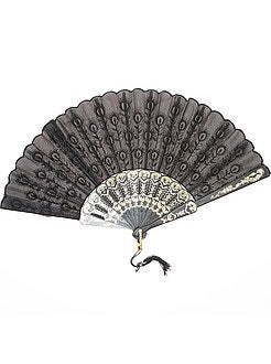 Éventail en tissu brodé - Kiabi