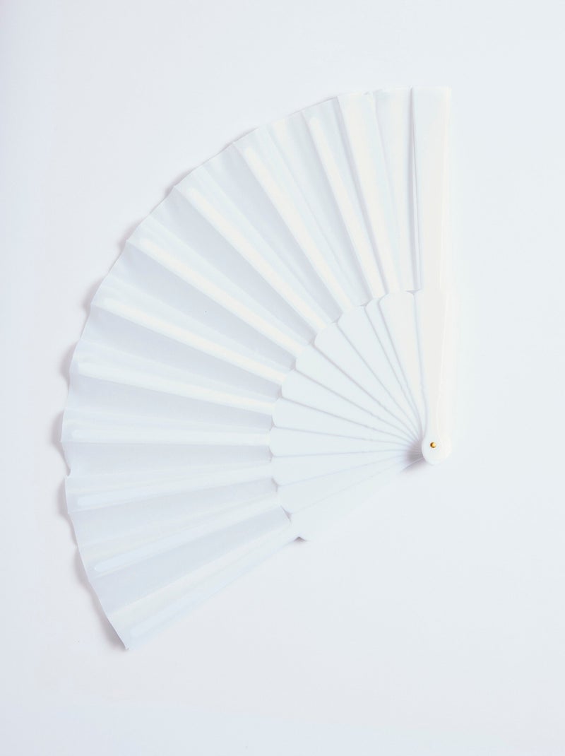Éventail et pochette organza Blanc - Kiabi