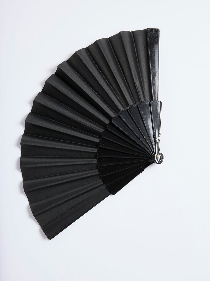 Éventail et pochette organza Noir - Kiabi