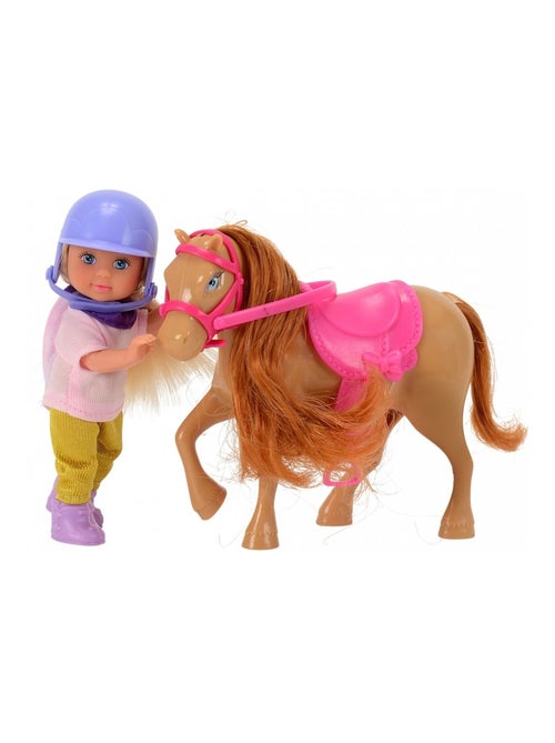 Evi Love Poupée en tenue d'équitation avec cheval - Kiabi