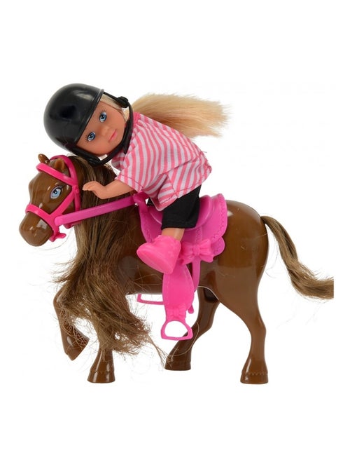 Evi Love Poupée en tenue d'équitation avec cheval - Kiabi