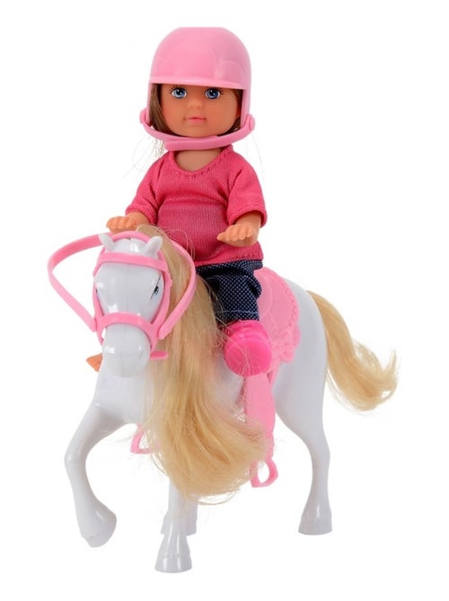 Evi Love Poupée en tenue d'équitation avec cheval - Kiabi