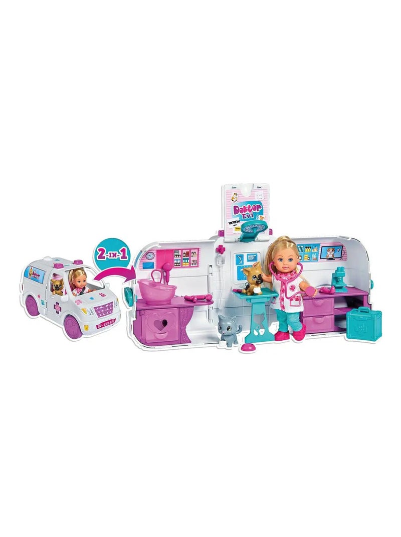 Evi Love Vétérinaire Voiture 2 En 1 - Simba Multicolore - Kiabi
