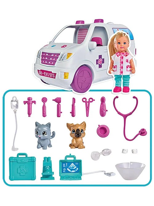 Evi Love Vétérinaire Voiture 2 En 1 - Simba - Kiabi