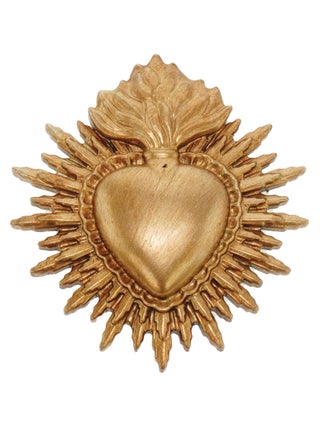 Ex-voto coeur doré déco murale