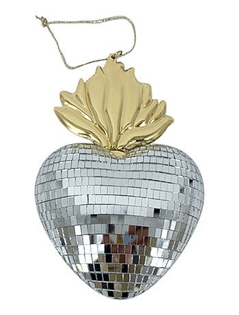 Ex-voto décoratif en forme de cœur disco