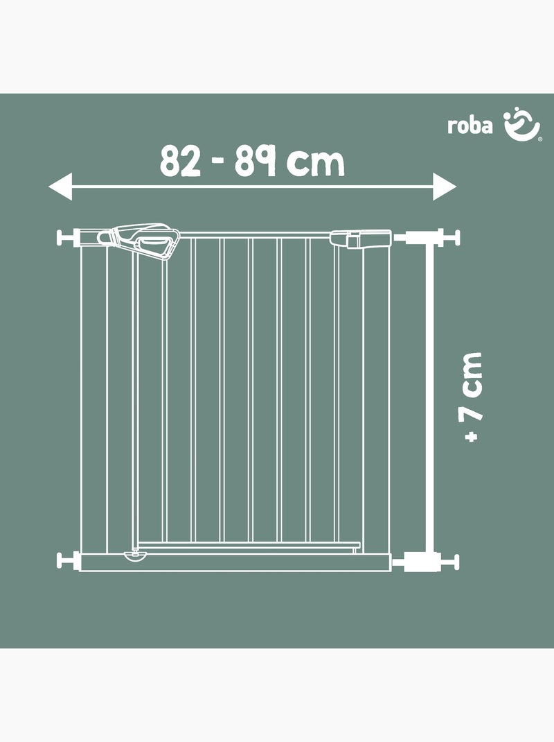 Extension minimaliste 7 cm pour barrière de sécurité easySafe+ Roba Noir - Kiabi