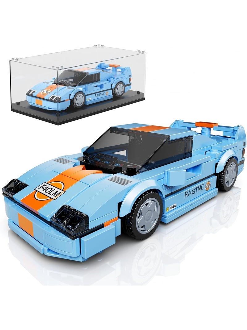 F40 LM Sports Car + Vitrine Bleu - Kiabi