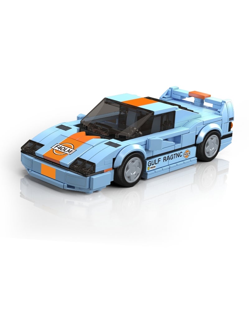 F40 LM Sports Car + Vitrine Bleu - Kiabi