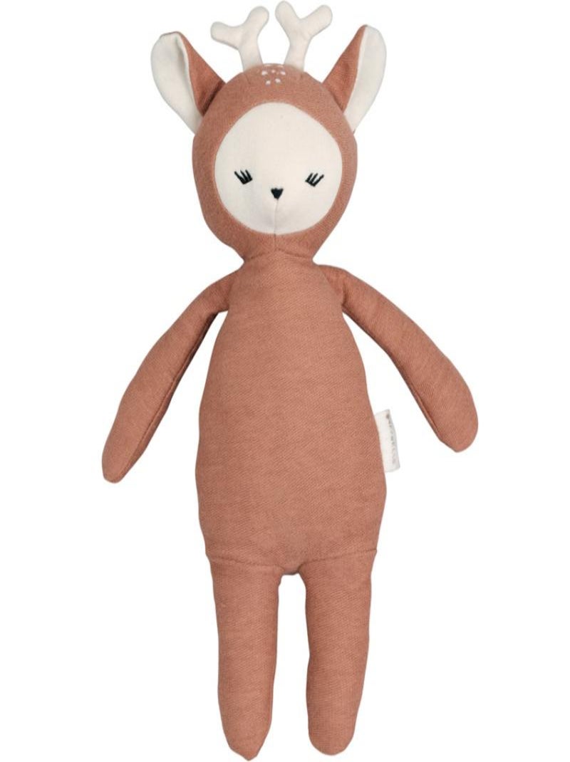 Fabelab - Peluche en coton bio Fiona le faon Buddy Marron - Kiabi