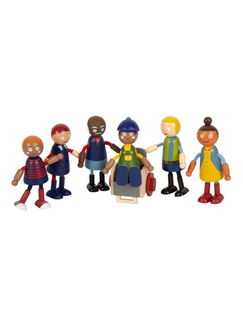 Famille de poupées avec fauteuil roulant - Kiabi