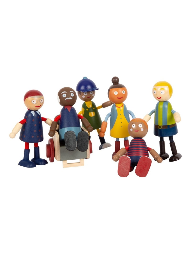 Famille de poupées avec fauteuil roulant Beige - Kiabi