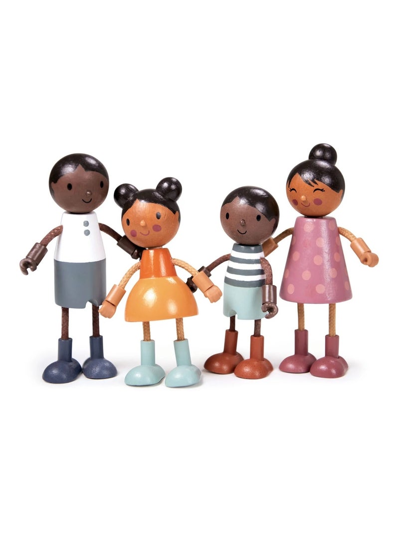 Famille de poupées en bois Marron - Kiabi