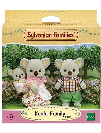 Famille Koala Sylvanian - SYLVANIAN FAMILIES - 5310 - Articulée et Habillée - Gris