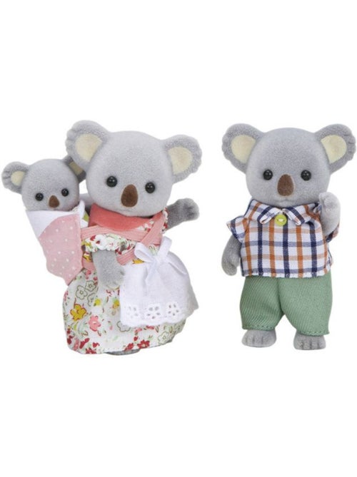 Famille Koala Sylvanian - SYLVANIAN FAMILIES - 5310 - Articulée et Habillée - Gris - Kiabi