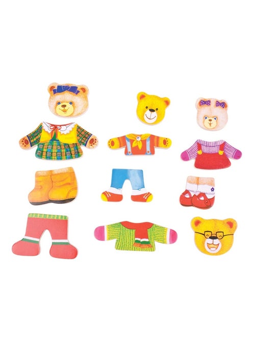 Famille ours à habiller en bois - Kiabi