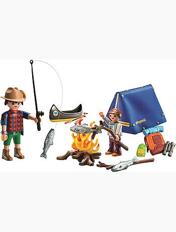 Family Fun - Valisette Campeurs : deux personnages, une tente, un canoë et des accessoires