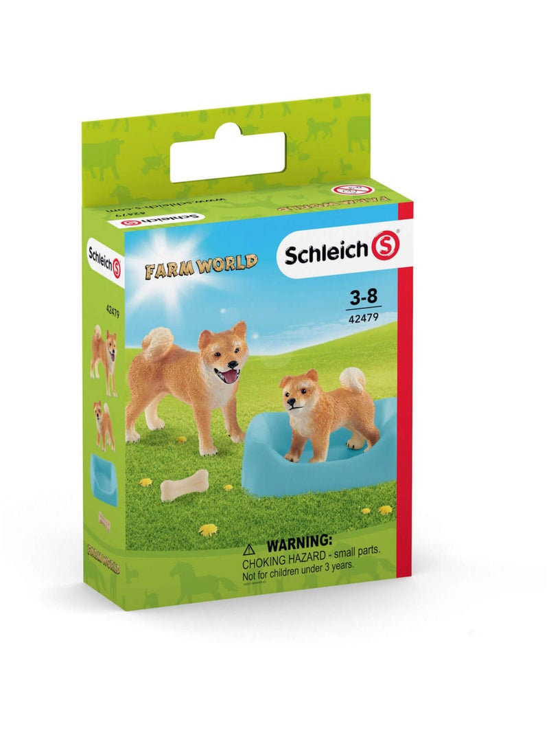 Farm World - Mère et chiot Shiba Inu Marron - Kiabi