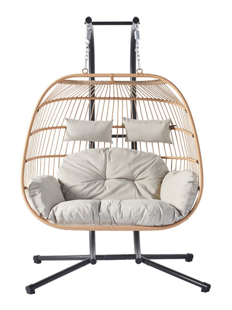 FARO - Fauteuil suspendu 2 places Bois naturel - Kiabi
