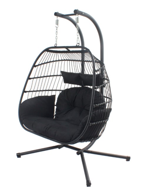 FARO - Fauteuil suspendu 2 places noir - Kiabi