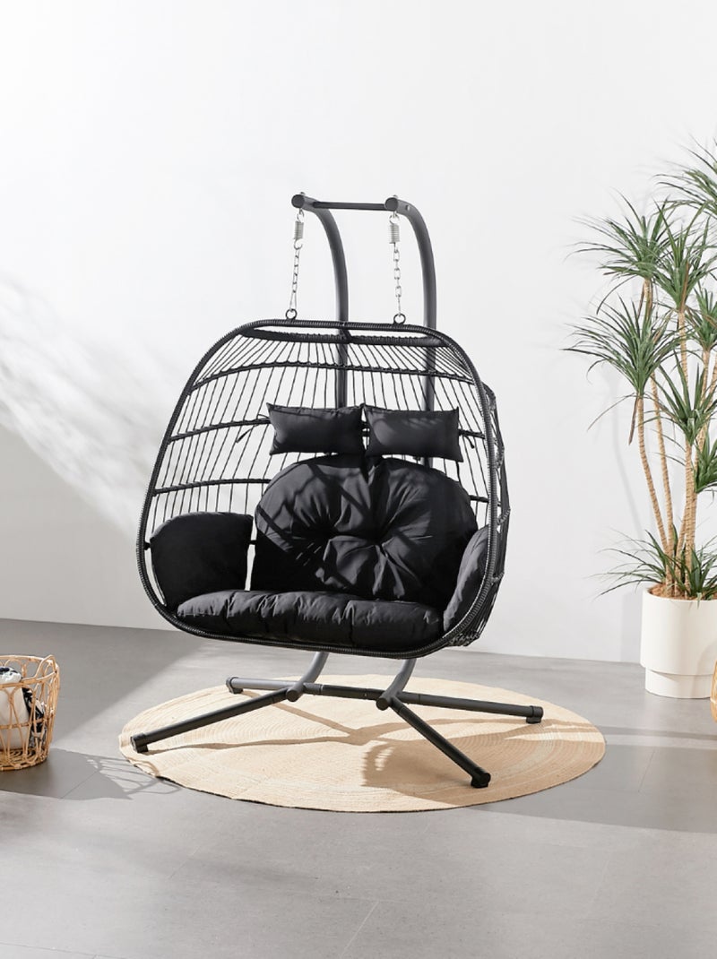 FARO - Fauteuil suspendu 2 places noir Noir - Kiabi