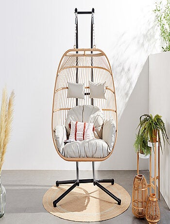 FARO Fauteuil suspendu 2 places effet rotin