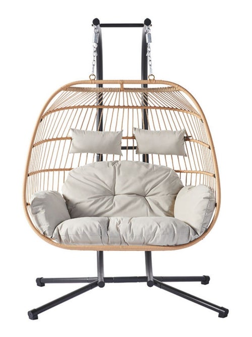 FARO Fauteuil suspendu 2 places effet rotin - Kiabi