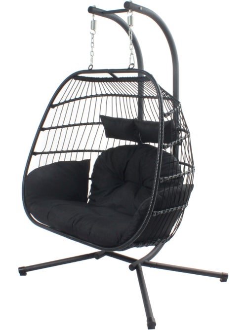 FARO Fauteuil suspendu 2 places noir - Kiabi FARO Fauteuil suspendu 2 places noir - Kiabi