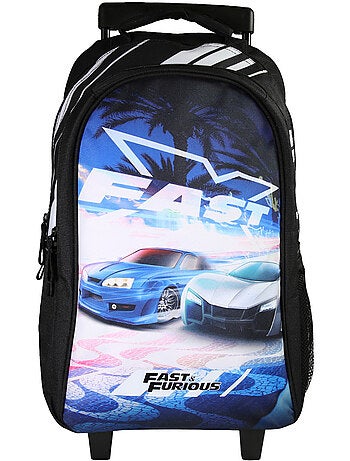 Fast & Furious - Sac à dos à roulettes noir, 2 compartiments - Bagtrotter