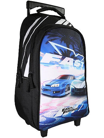 Fast & Furious - Sac à dos à roulettes noir, 2 compartiments - Bagtrotter