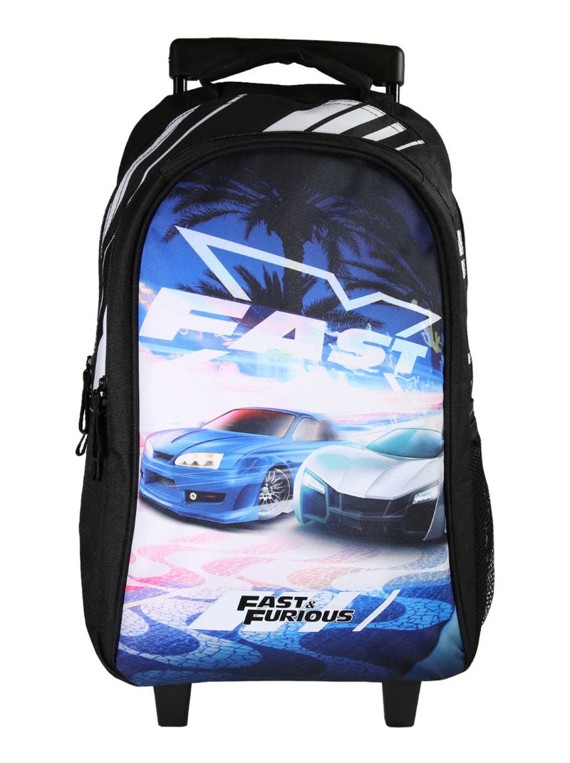 Fast & Furious - Sac à dos à roulettes noir, 2 compartiments - Bagtrotter Noir - Kiabi