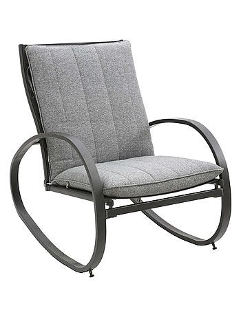 Fauteuil à bascule d'extérieur avec coussin NEVADA