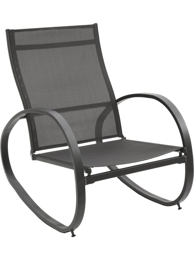 Fauteuil à bascule en acier nevada gris anthracite - Kiabi