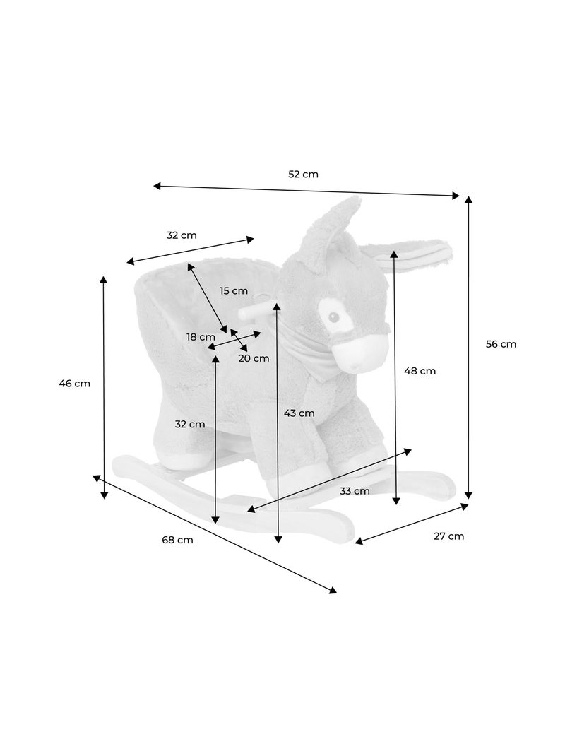 Fauteuil âne à bascule pour enfant Anne Blanc - Kiabi
