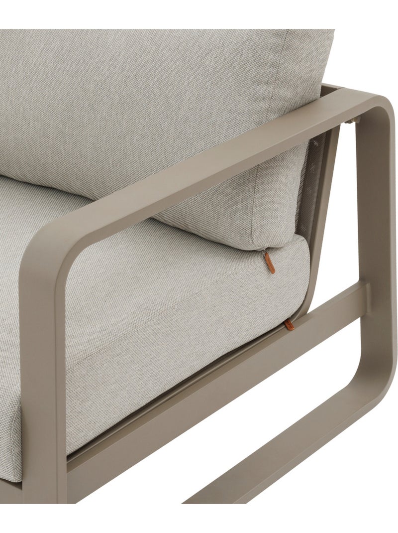 Fauteuil bas de jardin en aluminium DOMILLY Marron - Kiabi