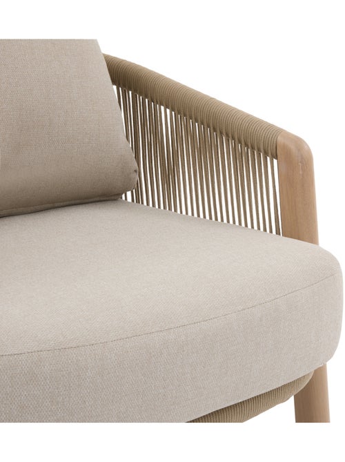 Fauteuil bas de jardin en aluminium et corde tressée NELORA - Kiabi