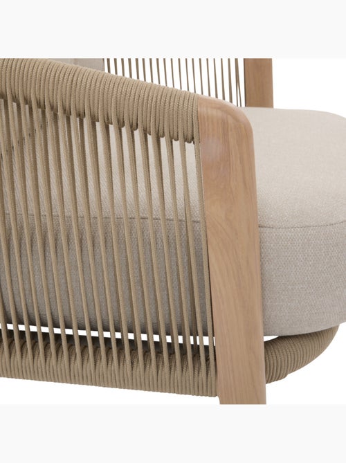 Fauteuil bas de jardin en aluminium et corde tressée NELORA - Kiabi