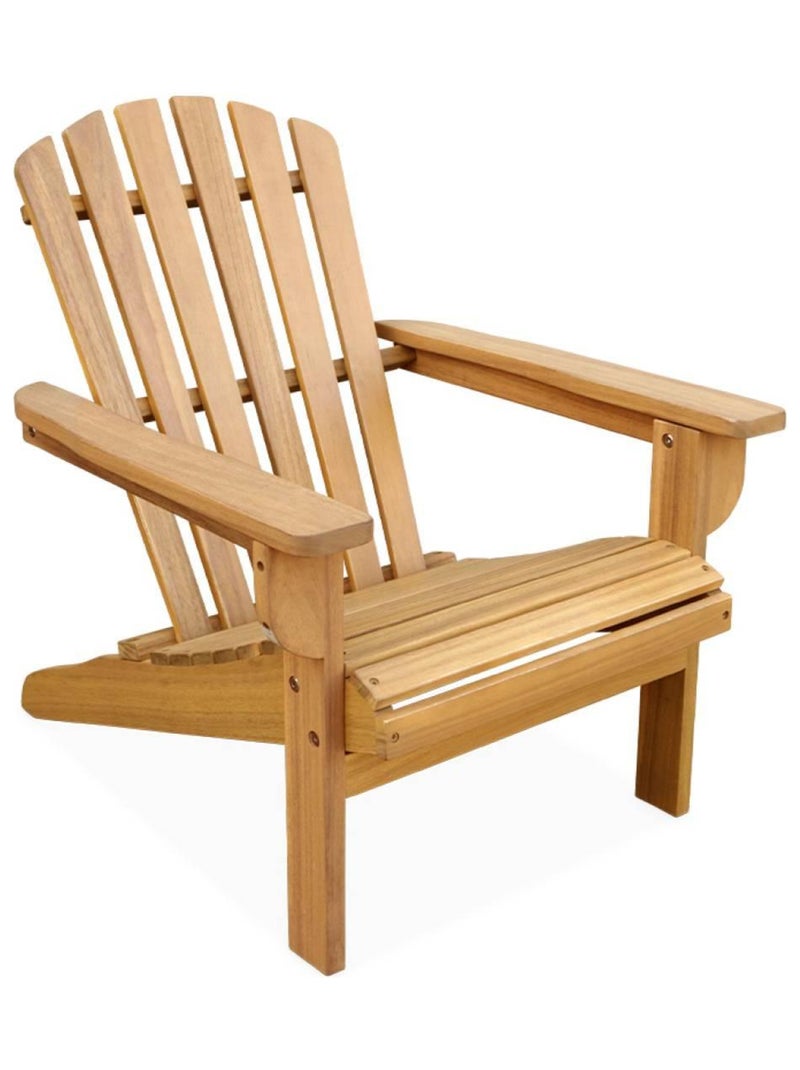 Fauteuil bois Adirondack, salon de jardin enfant Caroline Marron - Kiabi