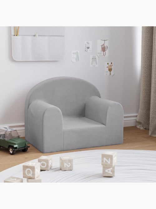 Fauteuil canapé enfant en peluche avec housse amovible lavable - vidaxl - Kiabi Fauteuil canapé enfant en peluche avec housse amovible lavable - vidaxl - Kiabi