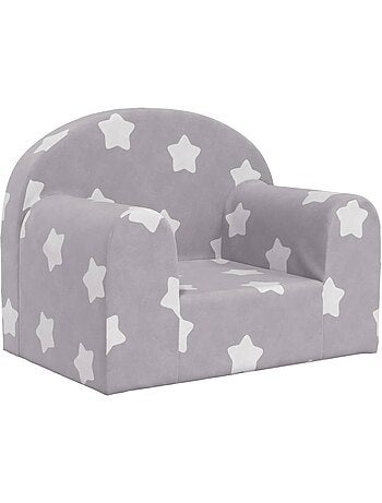 Fauteuil canapé enfant en peluche avec housse amovible lavable - vidaxl