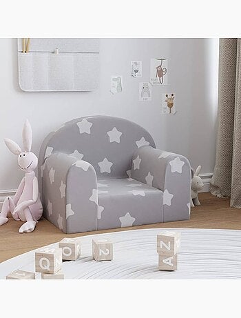 Fauteuil canapé enfant en peluche avec housse amovible lavable - vidaxl